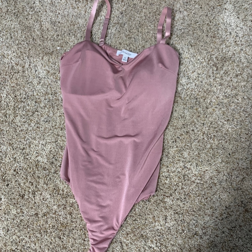 Pink tank top bodysuit